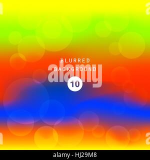 Bright colorful juicy green yellow red blue gradient color abstract background wallpaper. Vector illustration blurred color, blur gradient, business g Stock Vector