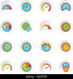 Speedometer icons set Stock Vector