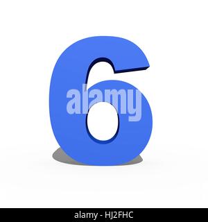 Numbers held by a hand isolated against a white background Stock Photo