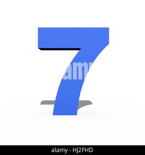 Numbers held by a hand isolated against a white background Stock Photo