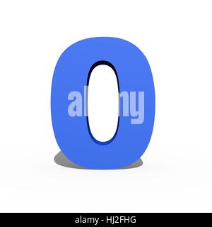 Numbers held by a hand isolated against a white background Stock Photo