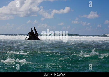 Pointe D’Esny,  Ship Wreck Stock Photo