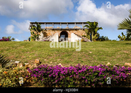 Dow's Hill Fort, Shirley Heights, English Harbour, Antigua Stock Photo