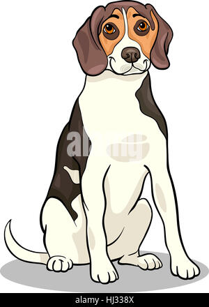 pet, dog, illustration, spotted, breed, purebred, cartoon, beagle, comic, Stock Photo