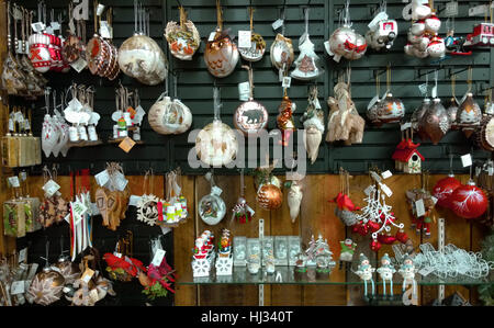 Speculator, New York, USA. January 19, 2017. Christmas ornaments on sale Stock Photo