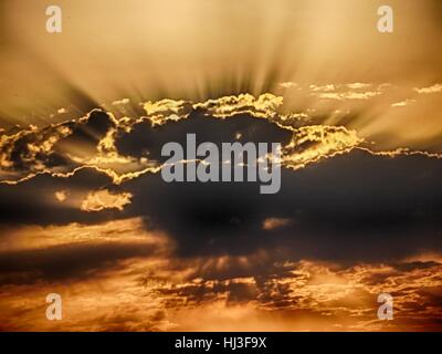 dramatic sunset sky Stock Photo