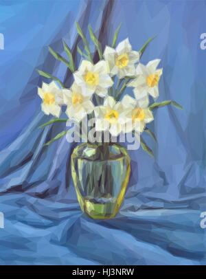 Flowers Bouquet Low Poly Stock Vector Image & Art - Alamy