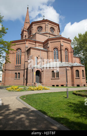 The Church of the Holy Apostles Peter and Paul in Bydgoszcz, Poland, Neo-Gothic and Neo-Romanesque architecture Stock Photo