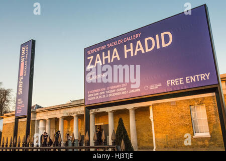 The Serpentine Gallery in London's Hyde Park, UK Stock Photo