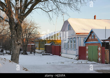 Street at Suzdal in winter, Russia Stock Photo - Alamy