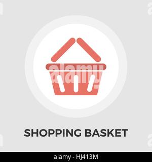 Shopping basket icon vector. Flat icon isolated on the white background. Editable EPS file. Vector illustration. Stock Vector