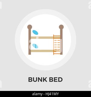Bunk bed icon vector. Flat icon isolated on the white background. Editable EPS file. Vector illustration. Stock Vector