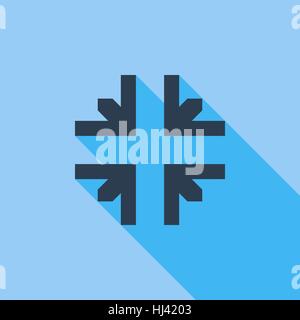Deploying video icon. Flat vector related icon with long shadow for web and mobile applications. It can be used as - logo, pictogram, icon, infographi Stock Vector