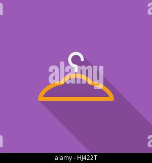 Hanger icon. Flat vector related icon with long shadow for web and mobile applications. It can be used as - logo, pictogram, icon, infographic element Stock Vector