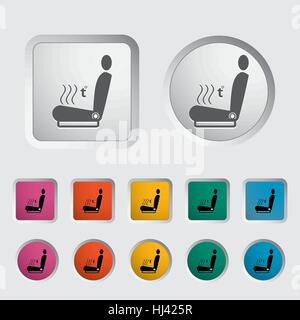 Icon heated seat. Vector illustration. Stock Vector