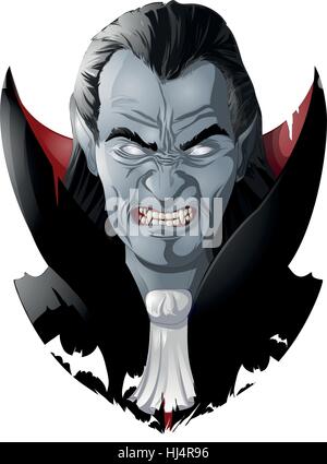 evil vampire picture Stock Vector