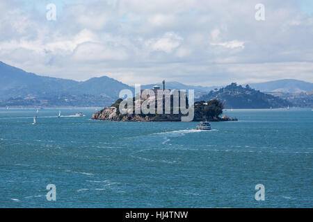 Alcatraz Island in San Francisco Bay Stock Photo