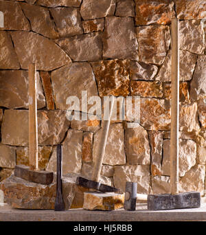 house, building, tools, build, closeup, stone, brown, brownish, brunette, Stock Photo