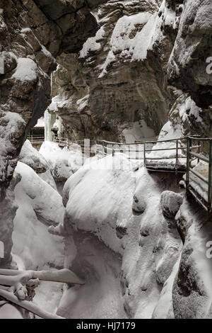 Breitach gorge, Bavaria, Germany, in winter Stock Photo