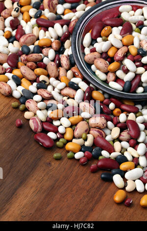 Italian 'Zuppa di Montagna'. Variety of assorted beans Stock Photo