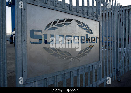 Sunseeker factory, Portland,Dorset,UK Stock Photo