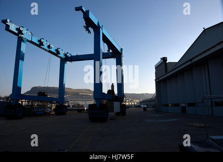 Sunseeker factory, Portland,Dorset,UK Stock Photo