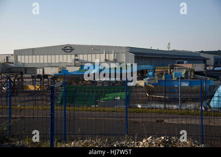 Sunseeker factory, Portland,Dorset,UK Stock Photo