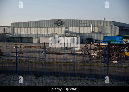 Sunseeker factory, Portland,Dorset,UK Stock Photo