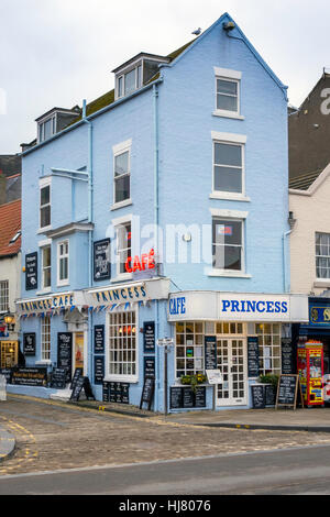 Princess Café  fish and chip shop Scarborough, UK Stock Photo