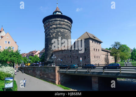 Nürnberg, Nuremberg: Old town; Spittlertor Tower, Mittelfranken, Middle Franconia, Bayern, Bavaria, Germany Stock Photo