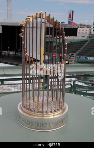 2004 World Series Trophy, Fenway Park, home of the Boston Red Sox, Boston, MA, United States. Stock Photo
