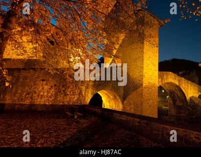 The Roman bridge of Balmaseda Stock Photo