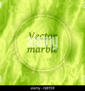 Abstract green marble background. Marbling texture design. Template for flyer, banner, brochure, placard, poster, greeting card. Vector illustration. Stock Vector