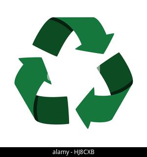 Green Recycle Symbol Stock Vector
