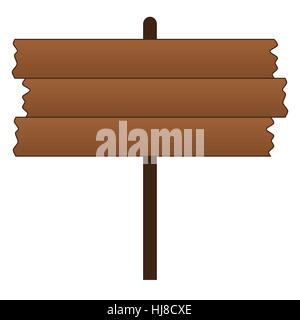 Old wooden blank cartoon sign boards in green grass isolated. Wood ...