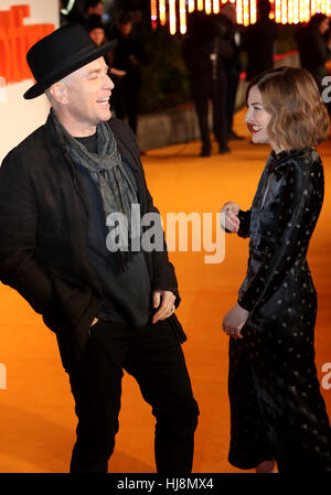 Ewan McGregor and Kelly Macdonald arriving at the world premiere of Trainspotting 2 at Cineworld in Edinburgh. Stock Photo