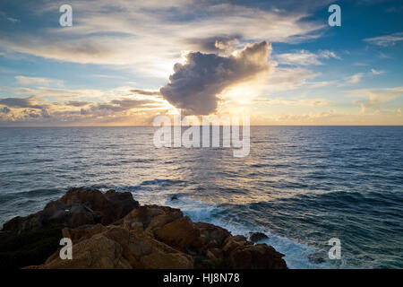 Rocks and ocean, Bolonia, Tarifa, Cadiz, Andalucia, Spain Stock Photo