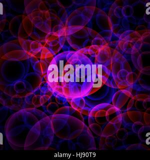 abstract vector glowing background with bright circles - purple and violet Stock Vector