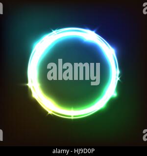 Abstract glowing colorful background with circles, stock vector Stock Vector