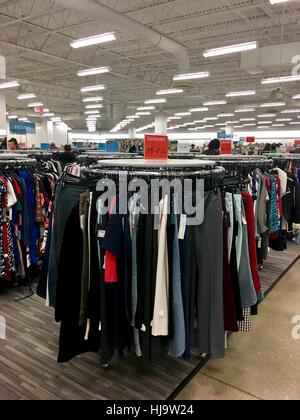 The clearance area in a Nordstrom Rack store Stock Photo
