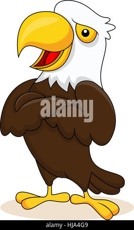 Cartoon bald eagle posing isolated on white background Stock Vector Art ...