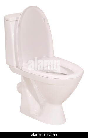 Toilet bowl isolated on white. Clipping path inside. Stock Photo