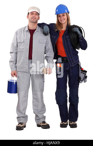 cap, brush, action, belt, delighted, unambitious, enthusiastic, merry, radiant Stock Photo