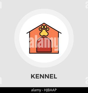 Kennel icon vector. Flat icon isolated on the white background. Editable EPS file. Vector illustration. Stock Vector