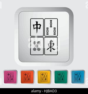 Complete mahjong set with explanations symbols Vector Image
