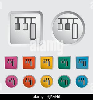 Pedal car single icon. Vector illustration. Stock Vector