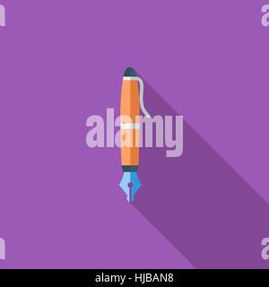 Notes icon. Flat vector related icon with long shadow for web and mobile applications. It can be used as - logo, pictogram, icon, infographic element. Stock Vector
