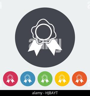 Seal. Single flat icon on the circle. Vector illustration. Stock Vector