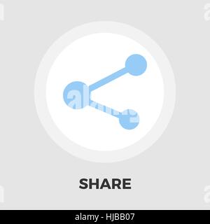 Share icon vector. Flat icon isolated on the white background. Editable EPS file. Vector illustration. Stock Vector
