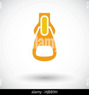 Zipp. Single flat icon on white background. Vector illustration Stock ...